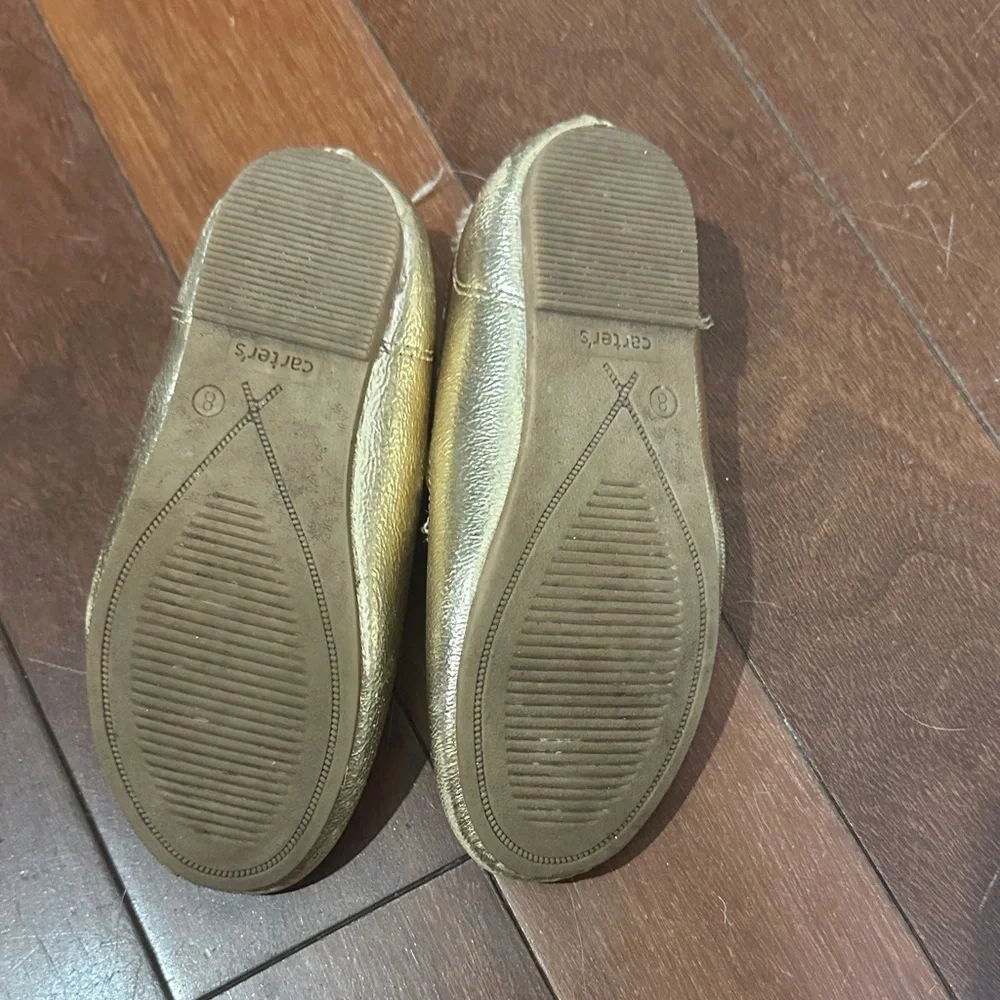 Carter's Gold Girls' Ballet Flats with Elastic Strap